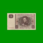 BILLETE DE SUECIA 5 KRONOR, PICK 42b AÑO 1955, ESTADO EXCELENTE- .-