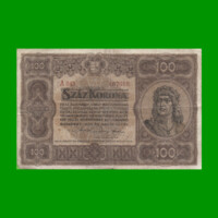 BILLETE DE HUNGRIA 100 KORONA, PICK 63, AÑO 1920 ESTADO BUENO.-
