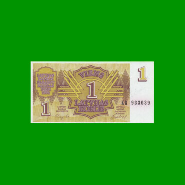 BILLETE DE LETONIA 1 RUBLO, PICK 35, AÑO 1992 ESTADO SIN CIRCULAR.-