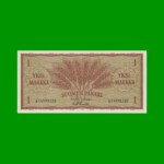 BILLETE DE FINLANDIA 1 MARKKA, PICK 98, AÑO 1963 ESTADO SIN CIRCULAR.-