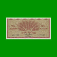 BILLETE DE FINLANDIA 1 MARKKA, PICK 98, AÑO 1963 ESTADO SIN CIRCULAR.-