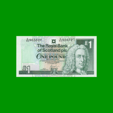 BILLETE DE ESCOCIA 1 LIBRA, PICK 351e, AÑO 2001 ESTADO SIN CIRCULAR.-