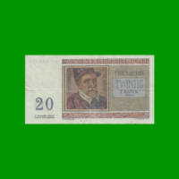 BILLETE DE BELGICA 20 FRANCOS, PICK 132b AÑO 1956 ESTADO MUY BUENO- .-