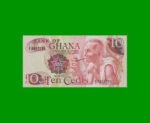BILLETE DE GHANA 10 CEDIS, PICK 16f, AÑO 1978 ESTADO SIN CIRCULAR.-