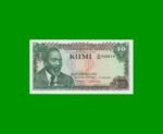 BILLETE DE KENYA 10 SHILINGI,  PICK 16, AÑO 1978 ESTADO SIN CIRCULAR.-