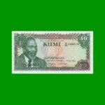 BILLETE DE KENYA 10 SHILINGI,  PICK 16, AÑO 1978 ESTADO SIN CIRCULAR.-