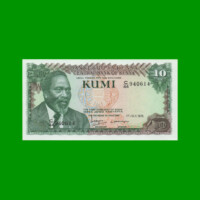 BILLETE DE KENYA 10 SHILINGI,  PICK 16, AÑO 1978 ESTADO SIN CIRCULAR.-