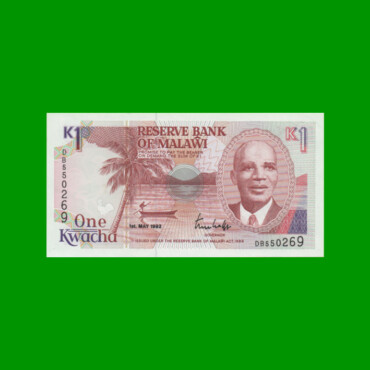 BILLETE DE MALAWI 1 KWACHA, PICK 23b, AÑO 1992 ESTADO SIN CIRCULAR.-