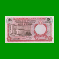 BILLETE DE NIGERIA 1 LIBRA, PICK 8, AÑO 1967 ESTADO SIN CIRCULAR.-