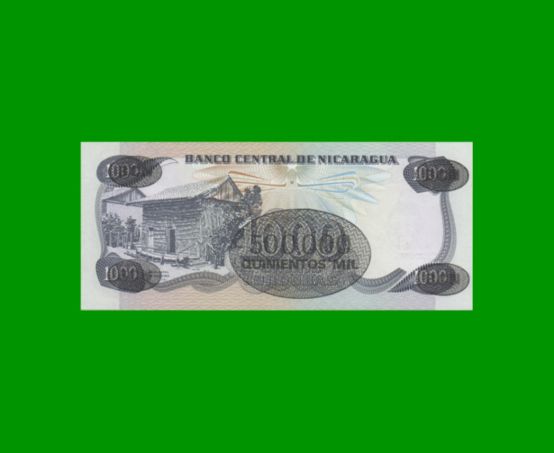 BILLETE DE NICARAGUA 500.000 CORDOBAS, PICK 150, ESTADO SIN CIRCULAR.- - Imagen 2