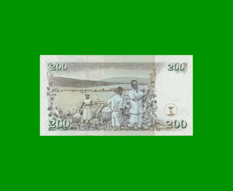 BILLETE DE KENYA 200 SHILINGI,  PICK 49e, AÑO 2010 ESTADO SIN CIRCULAR.- - Imagen 2