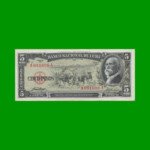 BILLETE DE CUBA $5,00 PICK 91a, AÑO 1958, ESTADO MUY BUENO+.-