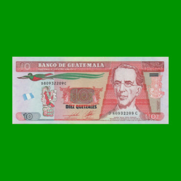 BILLETE DE GUATEMALA 10 QUETZALES PICK 123c, AÑO 2012, ESTADO SIN CIRCULAR.-