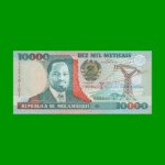 BILLETE DE MOZAMBIQUE 10.000 METICAIS, PICK 137, AÑO 1991 ESTADO SIN CIRCULAR.-