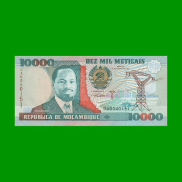 BILLETE DE MOZAMBIQUE 10.000 METICAIS, PICK 137, AÑO 1991 ESTADO SIN CIRCULAR.-
