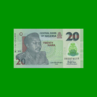 BILLETE DE NIGERIA 20 NAIRA, POLYMERO, PICK 34i AÑO 2016 ESTADO SIN CIRCULAR.-