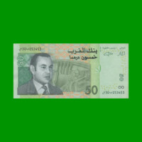 BILLETE DE MARRUECOS 50 DIRHAMS, PICK 69, AÑO 2002, ESTADO EXCELENTE.-
