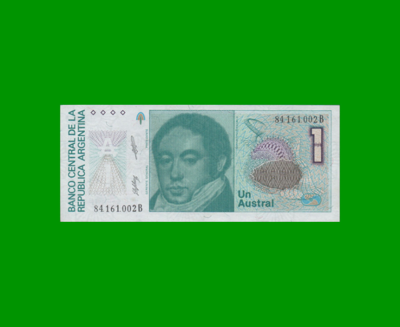 BILLETE DE AUSTRALES, 1 AUSTRAL, BOT 2807, AÑO 1988, ESTADO SIN CIRCULAR.-