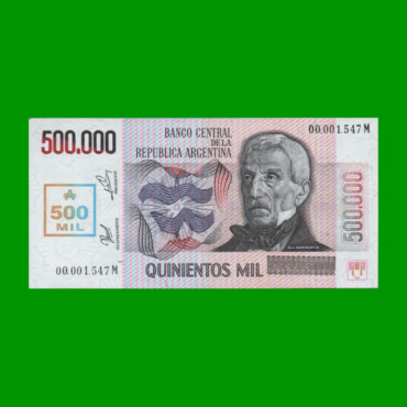 AUSTRALES TRANSITORIOS $500.000,00, BOT 2897, AÑO 1990, ESTADO SIN CIRCULAR, (Numero Bajo).-