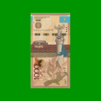 BILLETE DE KAZAJISTAN 1.000 TENGE, PICK 45, AÑO 2014, ESTADO SIN CIRCULAR.-