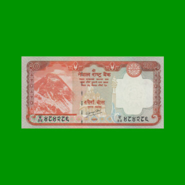 BILLETE DE NEPAL 20 RUPIAS, PICK 62b, AÑO (2010) ESTADO SIN CIRCULAR.-