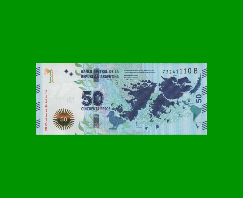 PESOS 3er DISEÑO $50,00, BOT 4202, AÑO 2015, ESTADO EXCELENTE+.-