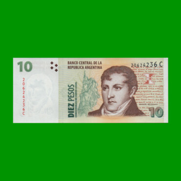 PESOS CONVERTIBLES 2do DISEÑO $10,00, BOT 3405, AÑO 2000, ESTADO EXCELENTE.-