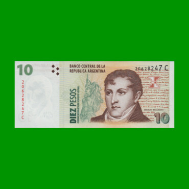 PESOS CONVERTIBLES 2do DISEÑO $10,00, BOT 3405, AÑO 2000, ESTADO EXCELENTE+.-