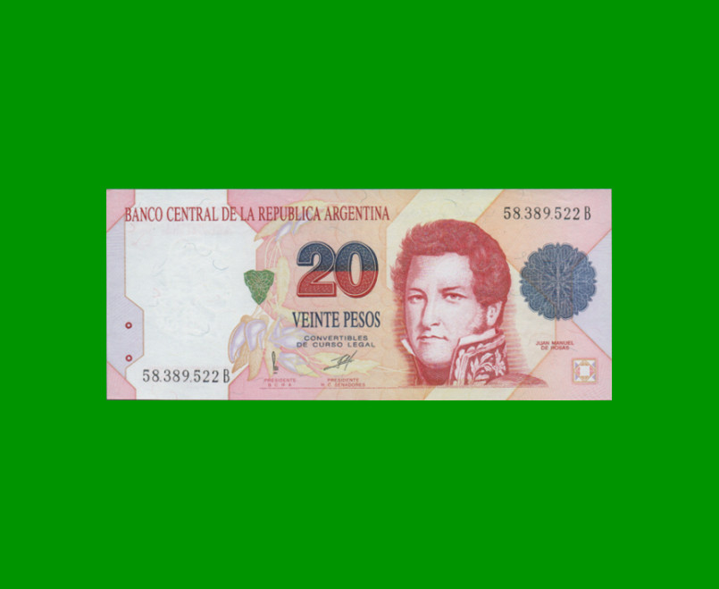 PESOS CONVERTIBLES 1er DISEÑO $20,00, BOT 3060, AÑO 1997, ESTADO EXCELENTE.-