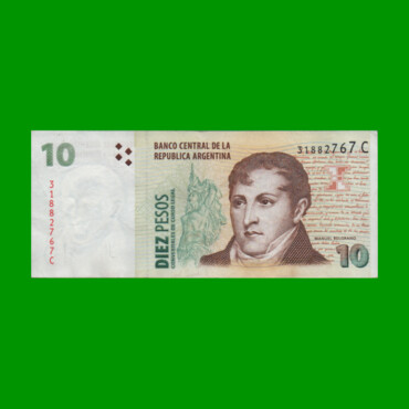 PESOS CONVERTIBLES 2do DISEÑO $10,00, BOT 3407, AÑO 2000, ESTADO EXCELENTE- .-