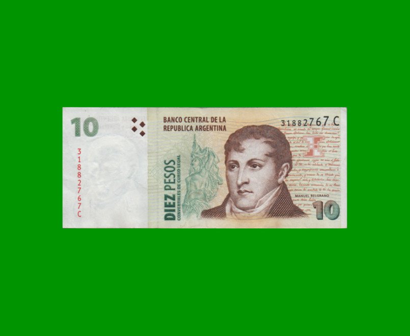 PESOS CONVERTIBLES 2do DISEÑO $10,00, BOT 3407, AÑO 2000, ESTADO EXCELENTE- .-