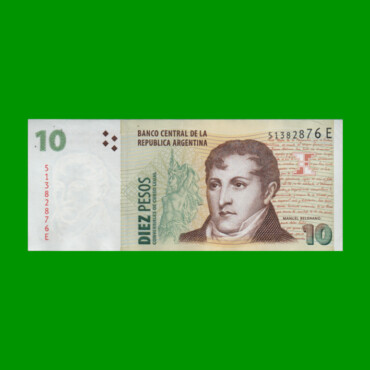 PESOS CONVERTIBLES 2do DISEÑO $10,00, BOT 3413, AÑO 2002, ESTADO EXCELENTE.-
