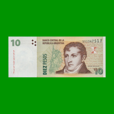 PESOS CONVERTIBLES 2do DISEÑO $10,00, BOT 3417, AÑO 2003, ESTADO SIN CIRCULAR.-