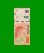 PESOS 3er DISEÑO $1.000,00, BOT 6004, AÑO 2018, SERIE B, ESTADO SIN CIRCULAR.-