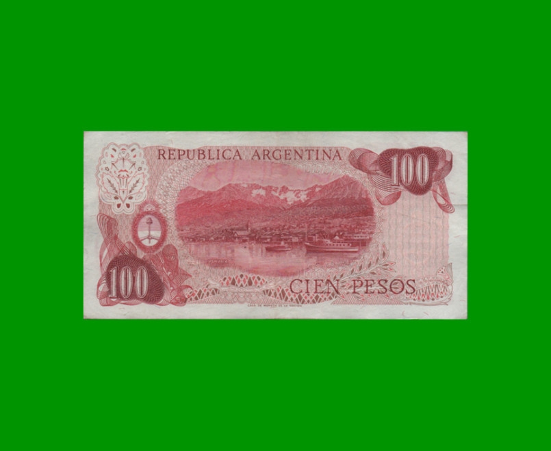 PESOS LEY 18.188 $100,00, BOT 2390, AÑO 1973, ESTADO EXCELENTE- .- - Imagen 2