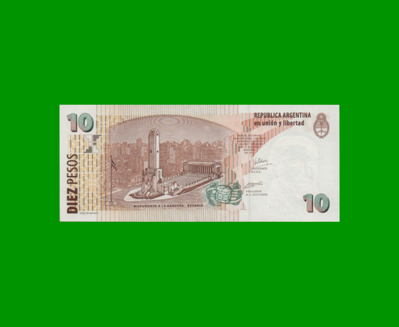 PESOS CONVERTIBLES 2do DISEÑO $10,00, BOT 3422, AÑO 2005, ESTADO SIN CIRCULAR.- - Imagen 2