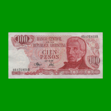 PESOS LEY 18.188 $100,00, BOT 2390, AÑO 1973, ESTADO EXCELENTE- .-