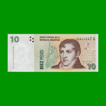 PESOS CONVERTIBLES 2do DISEÑO $10,00, BOT 3424, AÑO 2006, ESTADO SIN CIRCULAR.-