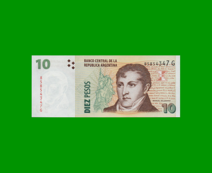 PESOS CONVERTIBLES 2do DISEÑO $10,00, BOT 3424, AÑO 2006, ESTADO SIN CIRCULAR.-