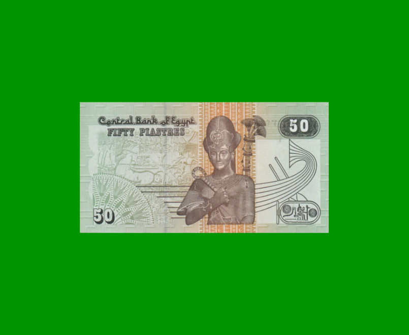 BILLETE DE EGIPTO 50 PIASTRES, PICK 62, ESTADO SIN CIRCULAR.- - Imagen 2