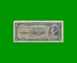 BILLETE DE CUBA $5,00 PICK 91c, AÑO 1960, ESTADO MUY BUENO+.-