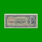 BILLETE DE CUBA $5,00 PICK 91c, AÑO 1960, ESTADO MUY BUENO+.-