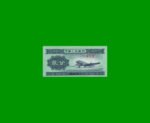 BILLETE DE CHINA 2 FEN, PICK 861, AÑO 1953, ESTADO SIN CIRCULAR.-