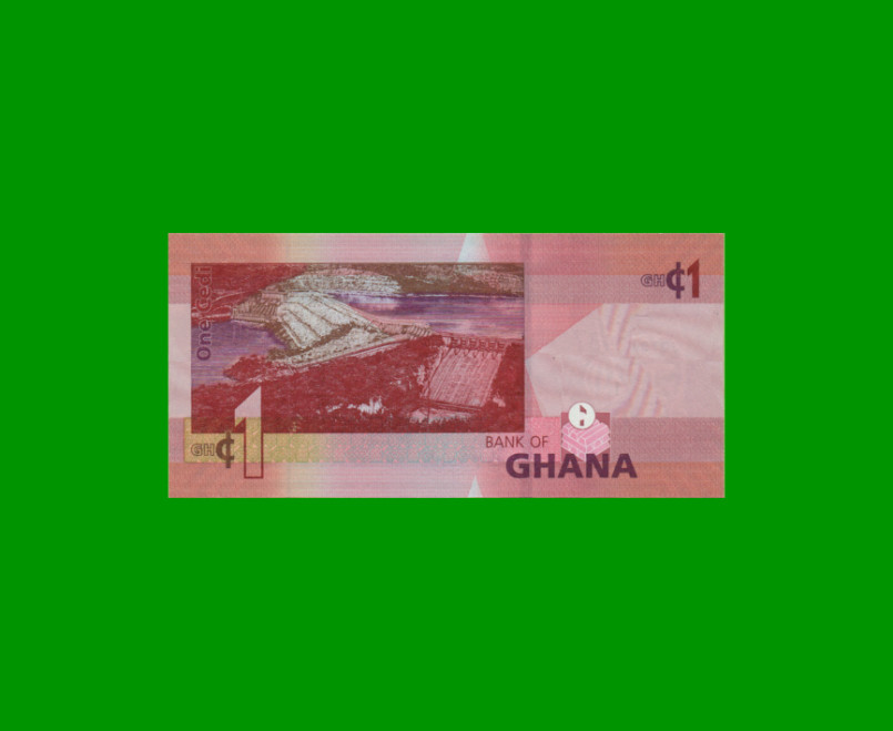 BILLETE DE GHANA 1 CEDI,  PICK 45, AÑO 2019 ESTADO SIN CIRCULAR.- - Imagen 2