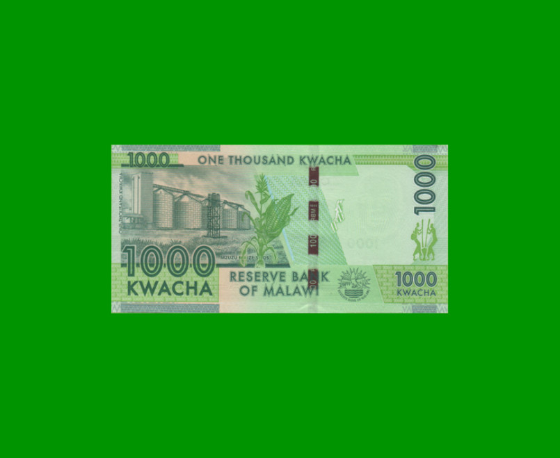 BILLETE DE MALAWI 1.000 KWACHA, PICK 62a, AÑO 2012 ESTADO SIN CIRCULAR.- - Imagen 2