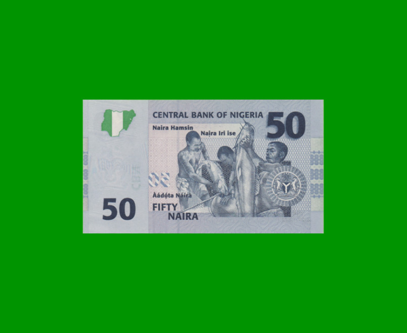 BILLETE DE NIGERIA 50 NAIRA, PICK 35c AÑO 2008 ESTADO SIN CIRCULAR.- - Imagen 2