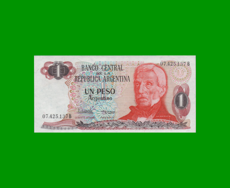 PESOS ARGENTINOS $1,00, BOT 2605, AÑO 1984, ESTADO EXCELENTE+ .-