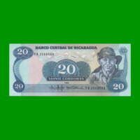 BILLETE DE NICARAGUA 20 CORDOBAS, PICK 152, ESTADO SIN CIRCULAR.-