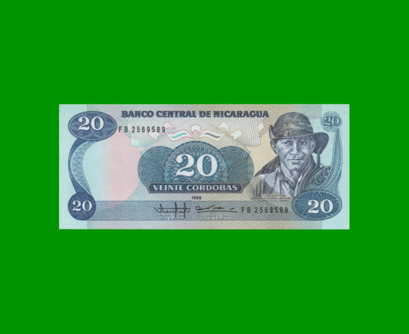 BILLETE DE NICARAGUA 20 CORDOBAS, PICK 152, ESTADO SIN CIRCULAR.-