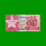BILLETE DE GHANA 1 CEDI,  PICK 45, AÑO 2019 ESTADO SIN CIRCULAR.-